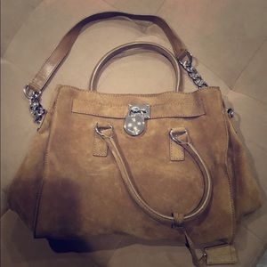 Tan suede bag